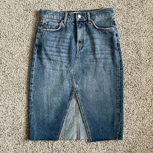 We the Free Suzanne Midi denim skirt Free people